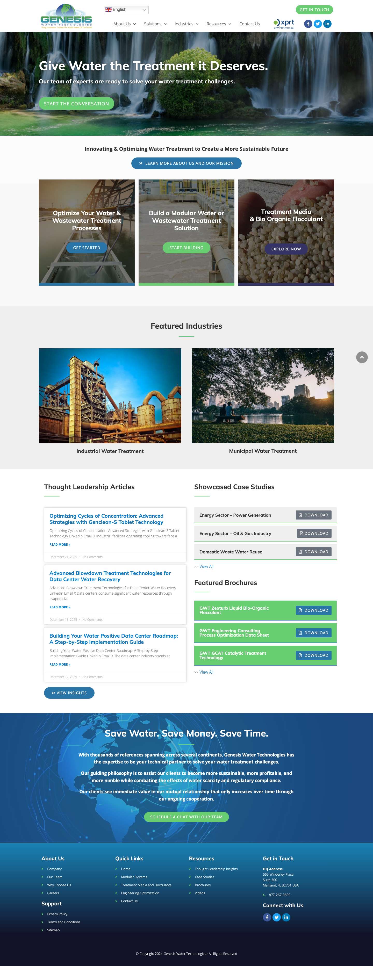 Innovative Water Treatment Technologies- Genesis Water Technologies - Full Screenshot