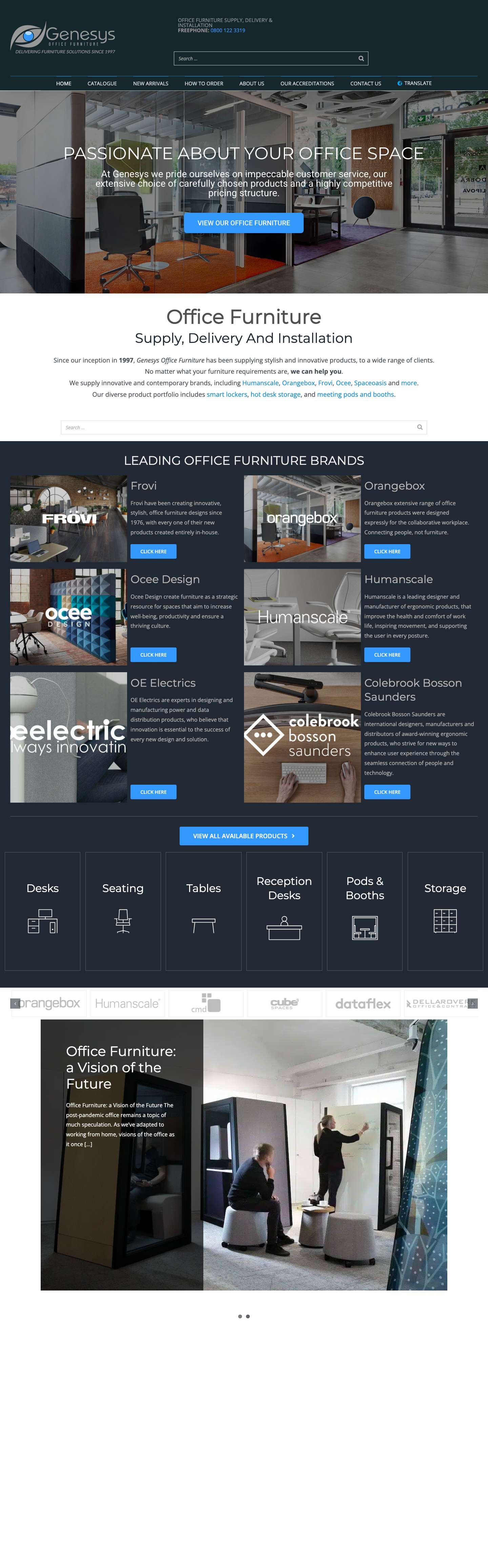 Genesys Office Furniture For A Stylish Innovative Workplace - Full Screenshot