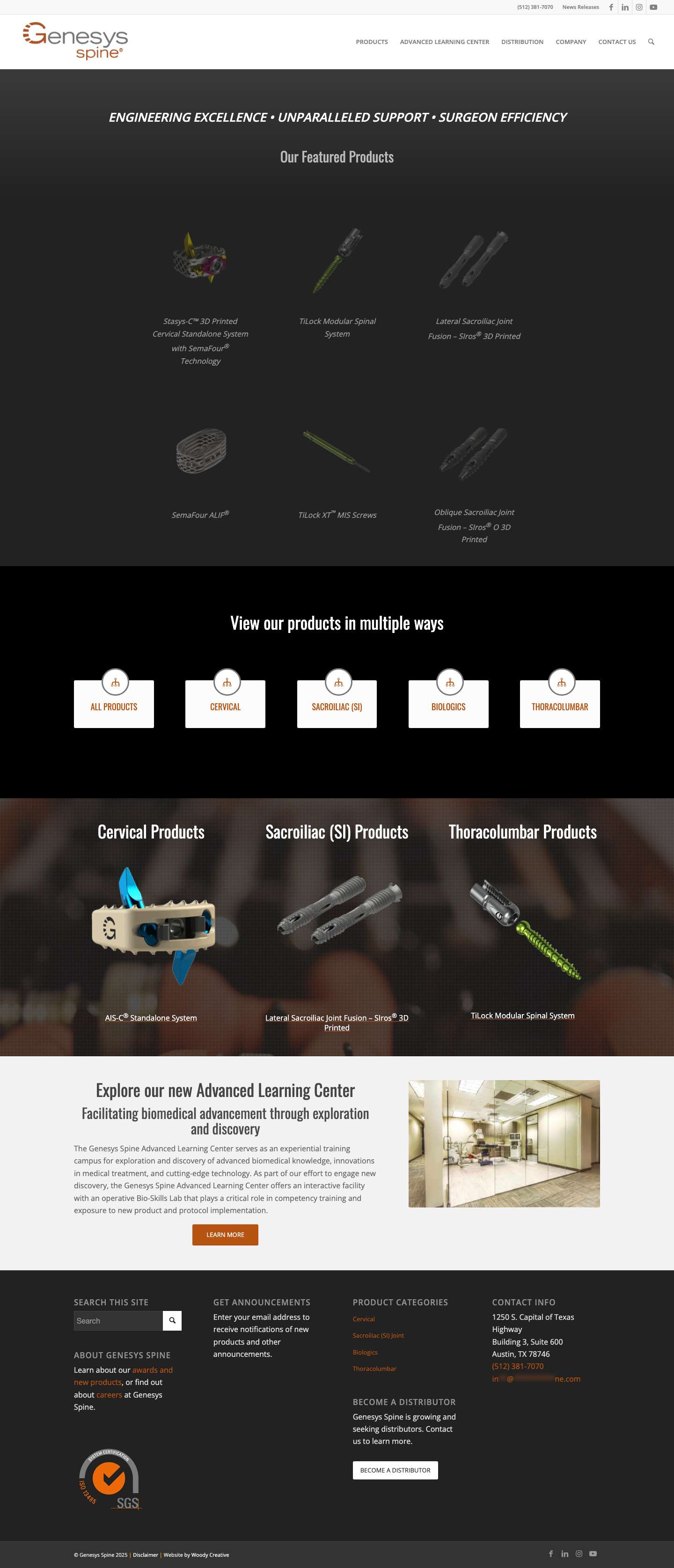 HOME - Genesys Spine - Full Screenshot