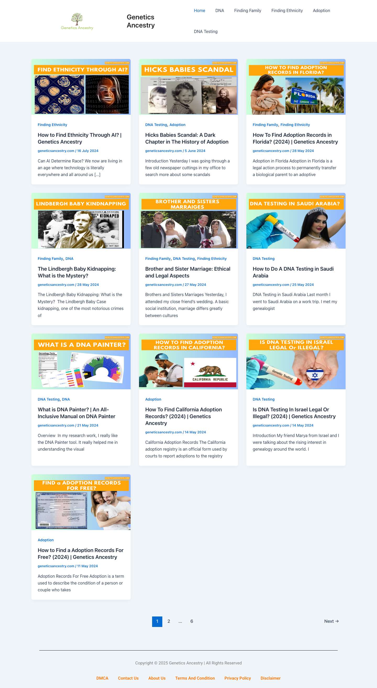 Genetics Ancestry - Know Your Genetics - Full Screenshot