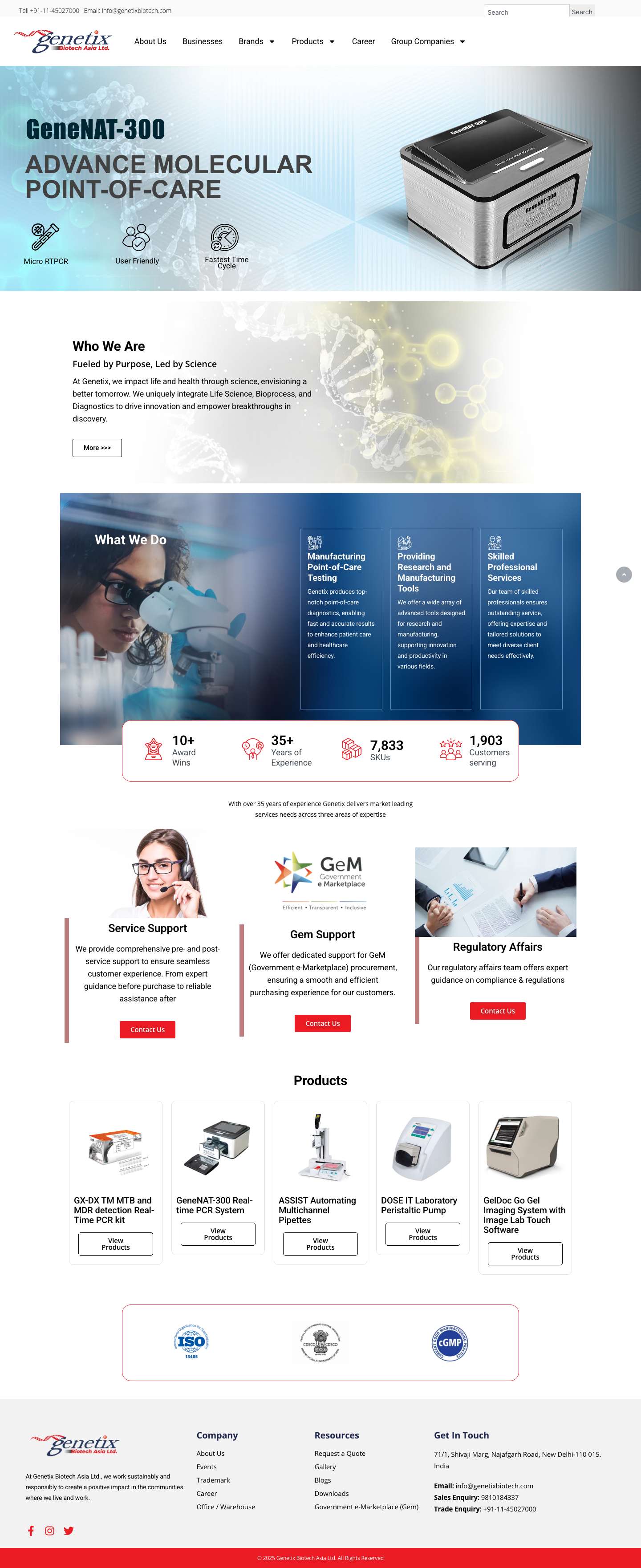 Home  - genetixbiotech.com - Full Screenshot