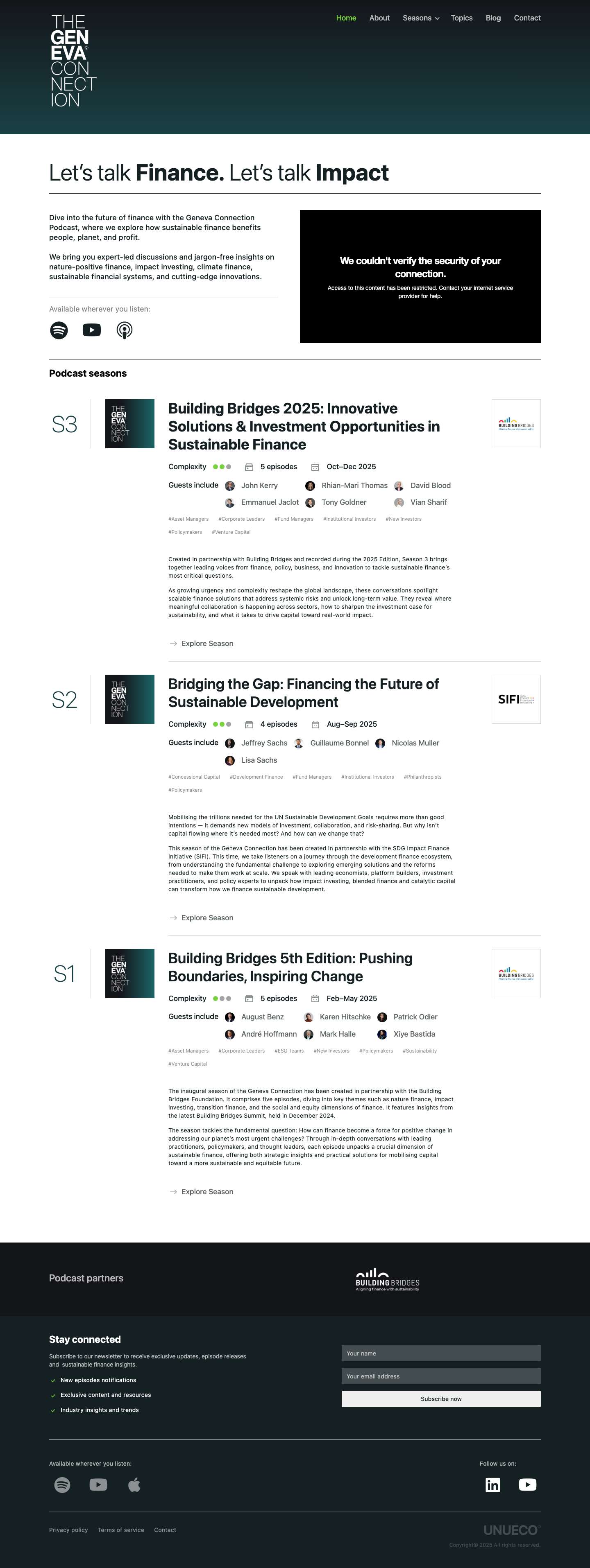 The Geneva Connection | Finance & Sustainability Podcast - Full Screenshot