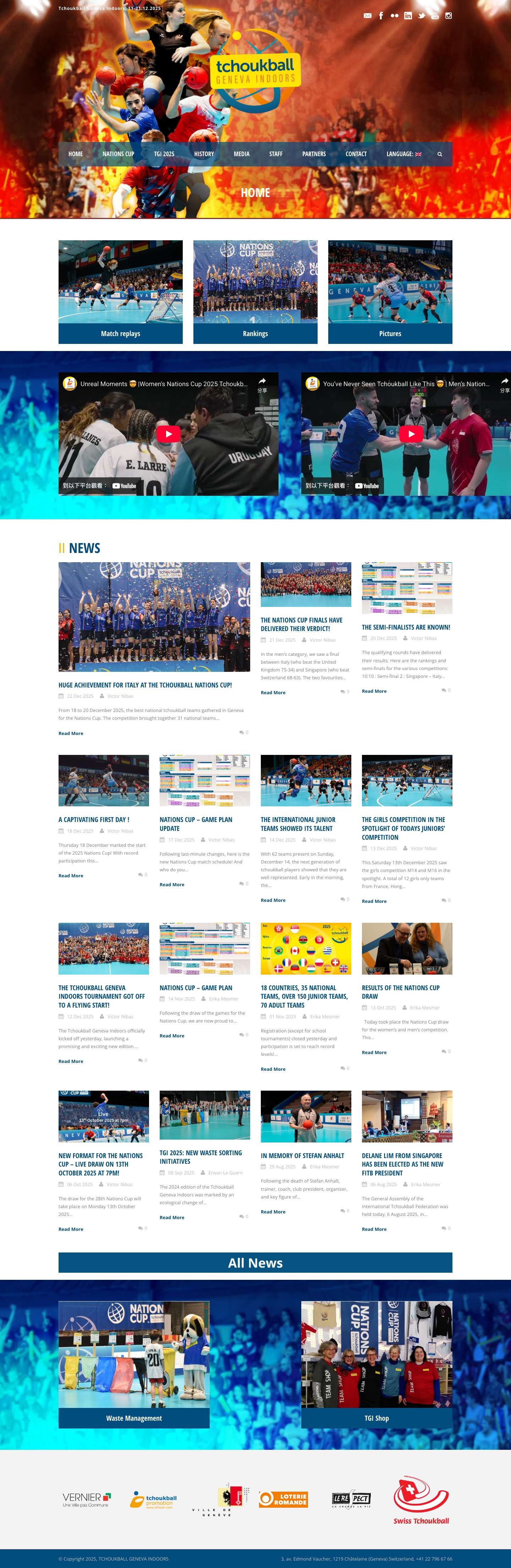 Home - Tchoukball Geneva Indoors - Full Screenshot