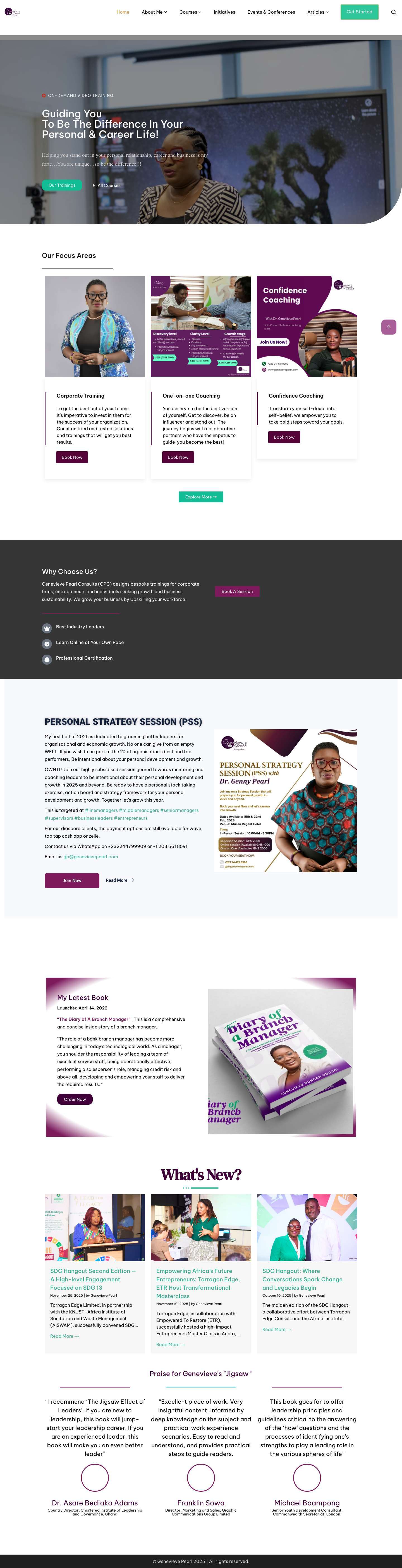 Home - Genevieve Pearl - Full Screenshot