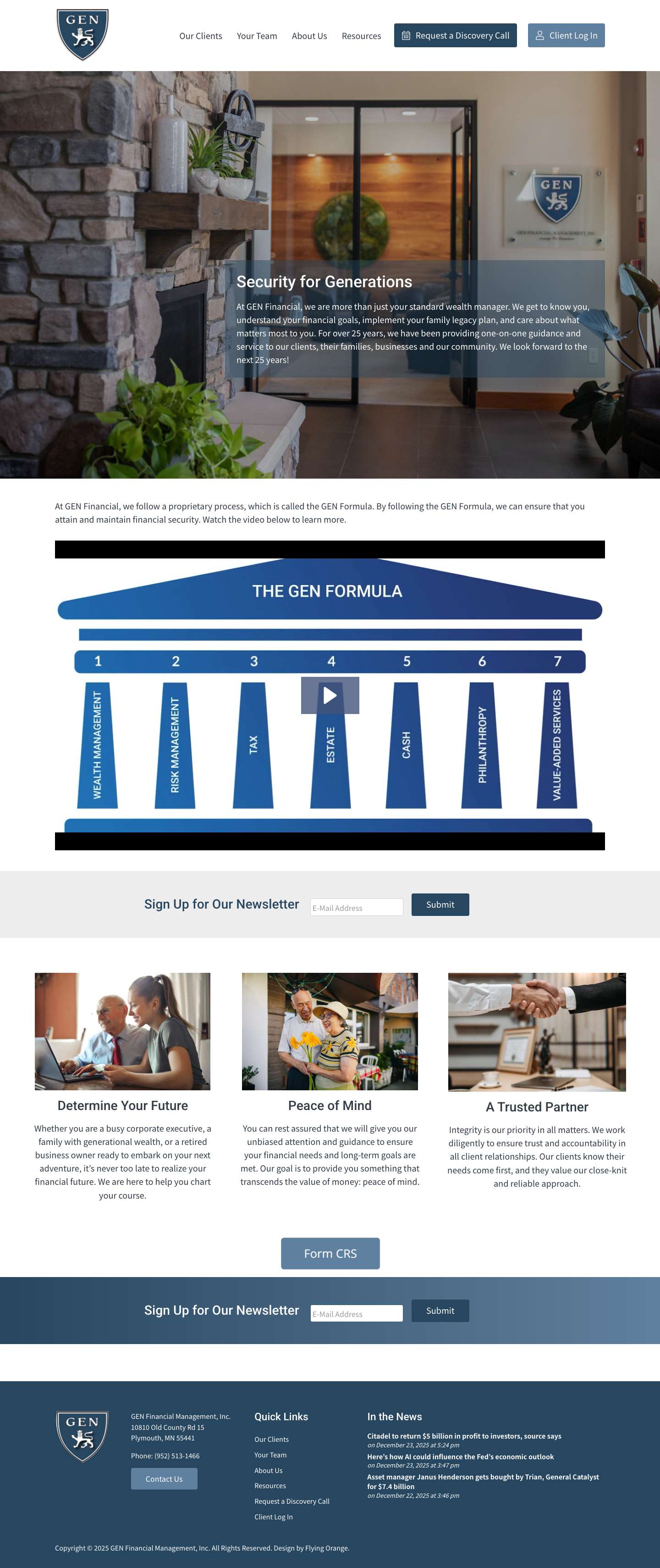 GEN Financial | Minneapolis Financial Management - Full Screenshot