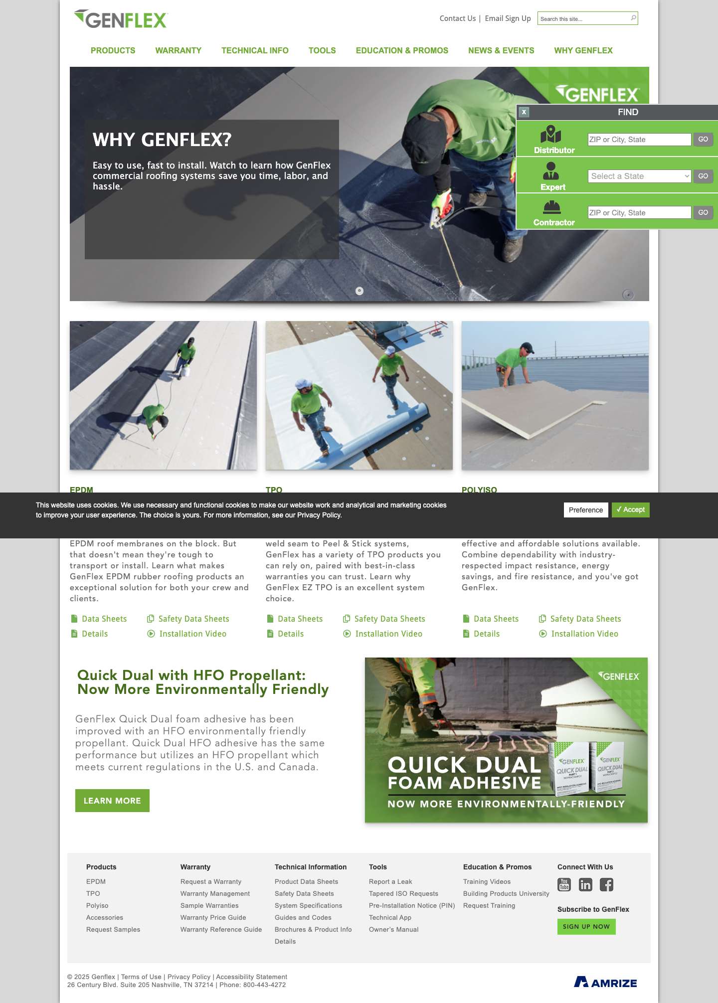 GenFlex | GenFlex Commercial Roofing Systems | Easy to Use, Fast to Install - Full Screenshot