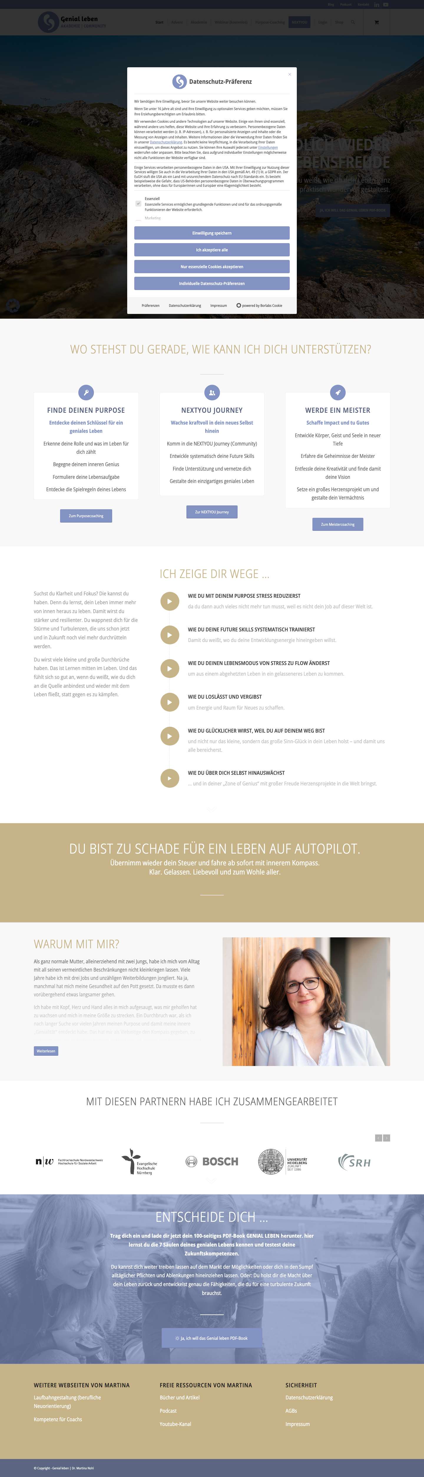 Genial leben – Lebe erfüllt aus deinem Purpose - Full Screenshot