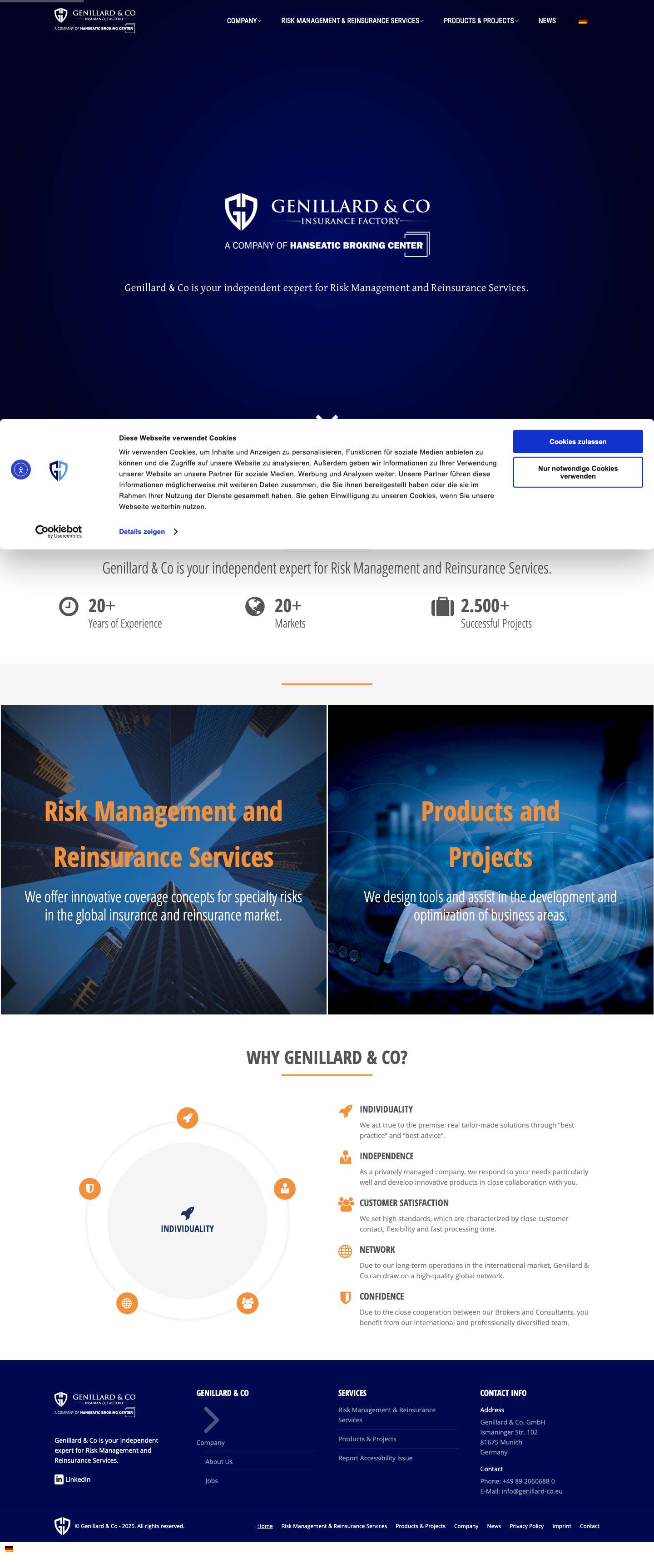 Genillard & Co - Insurance Factory - Full Screenshot