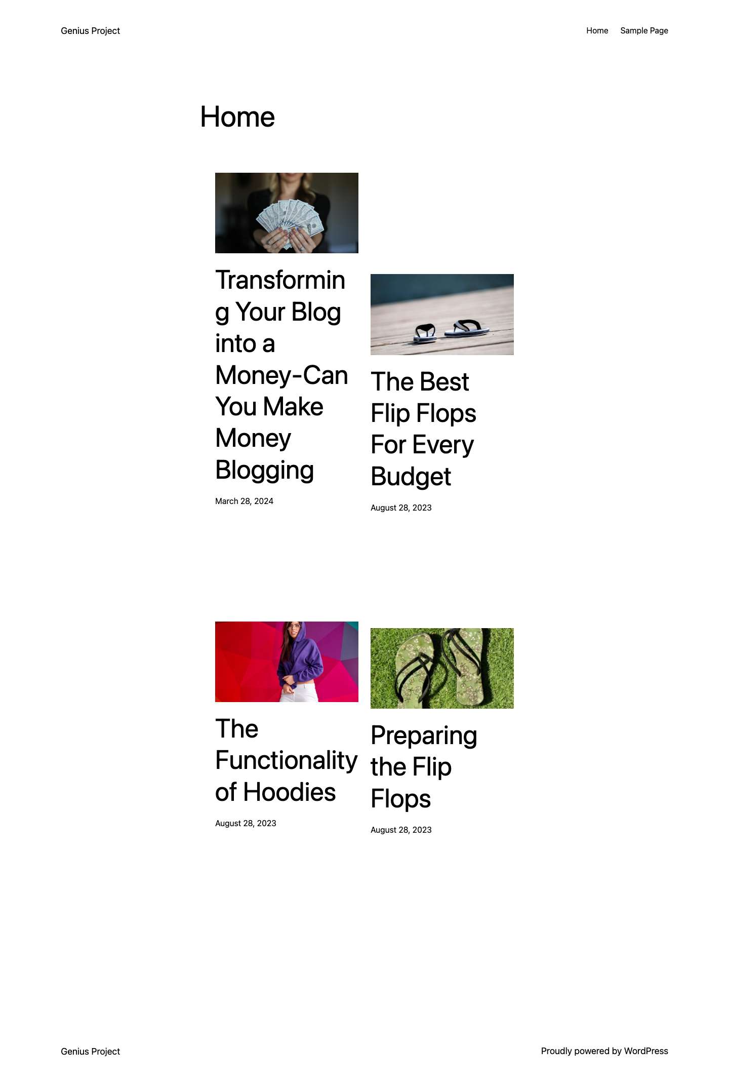 Home - Genius Project - Full Screenshot