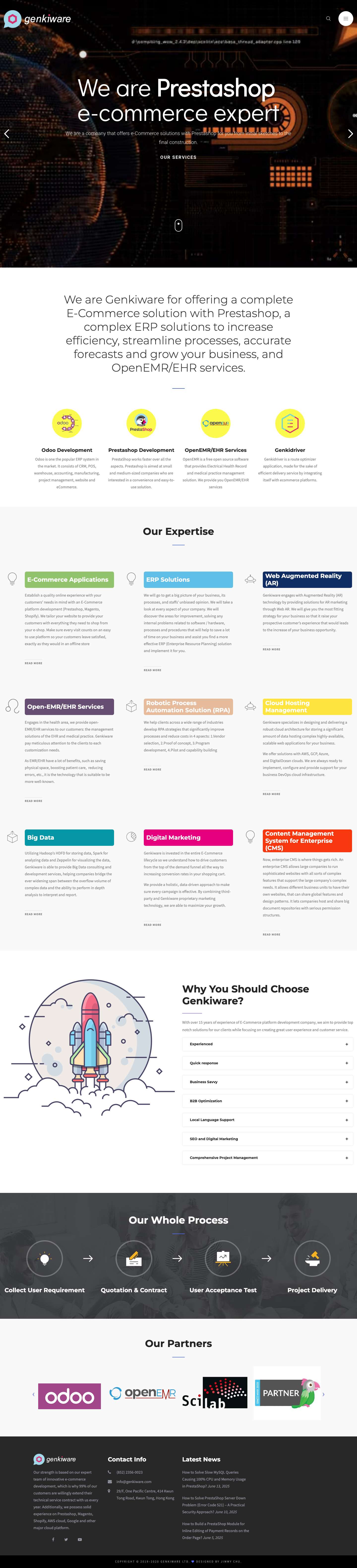Genkiware - Prestashop eCommerce and Odoo ERP expert Hong Kong - Full Screenshot