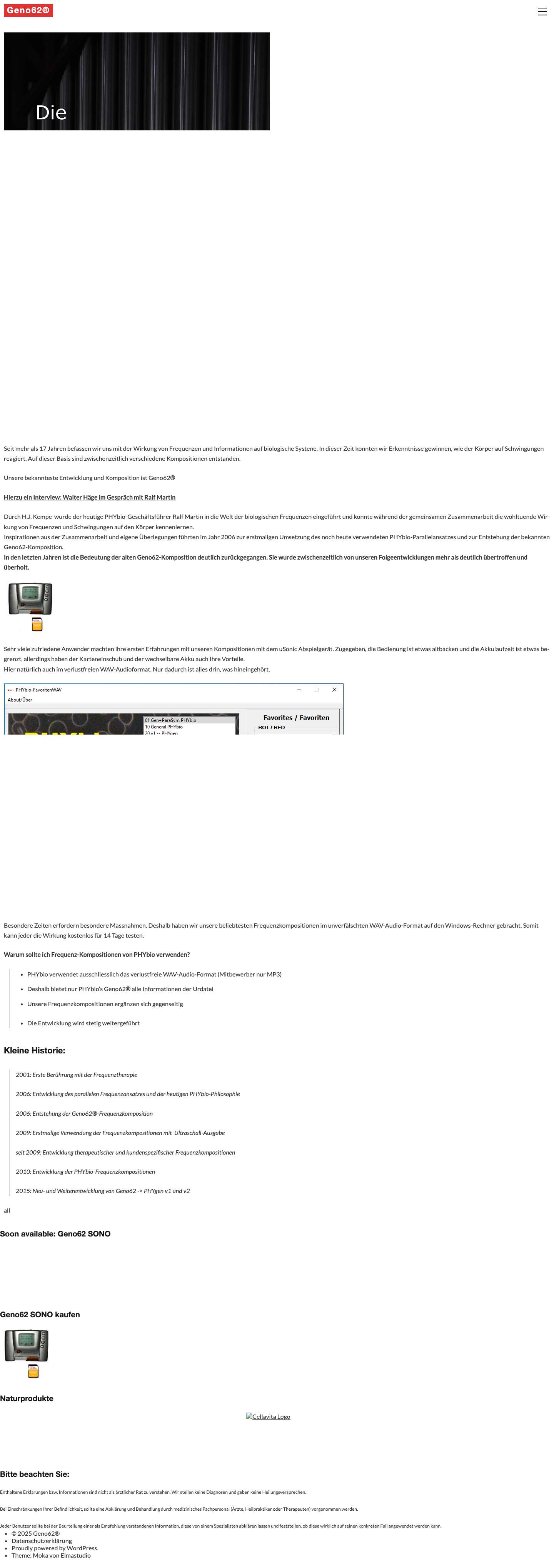 Geno62® - Full Screenshot