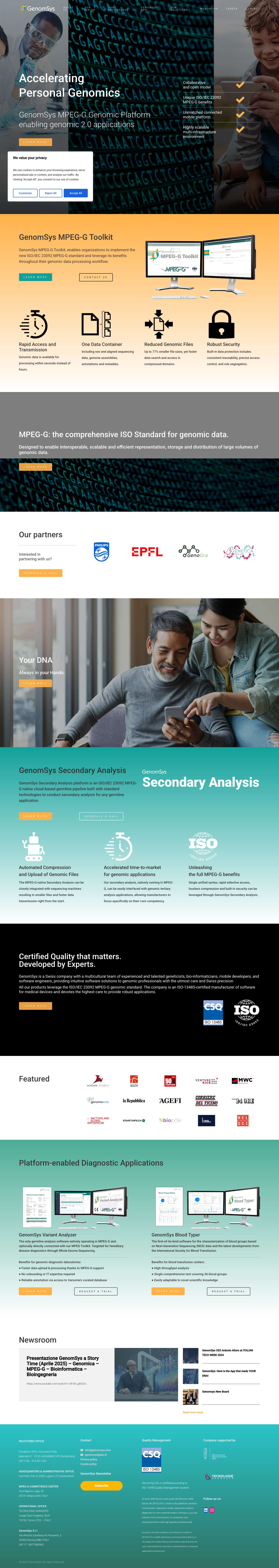 GenomSys - Accelerating Personal Genomics - Full Screenshot