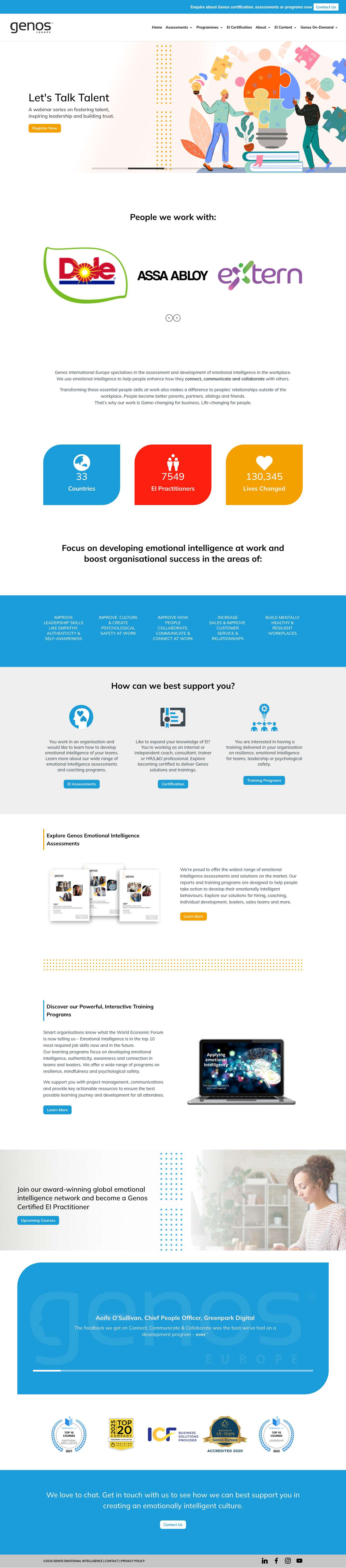 Genos International Europe | Emotional Intelligence - Full Screenshot
