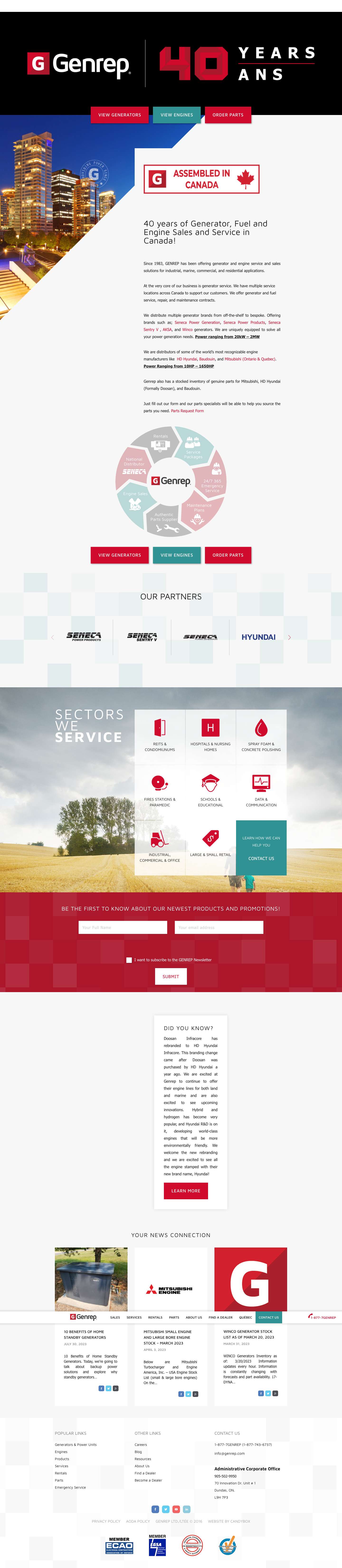 Homepage - Genrep - Full Screenshot