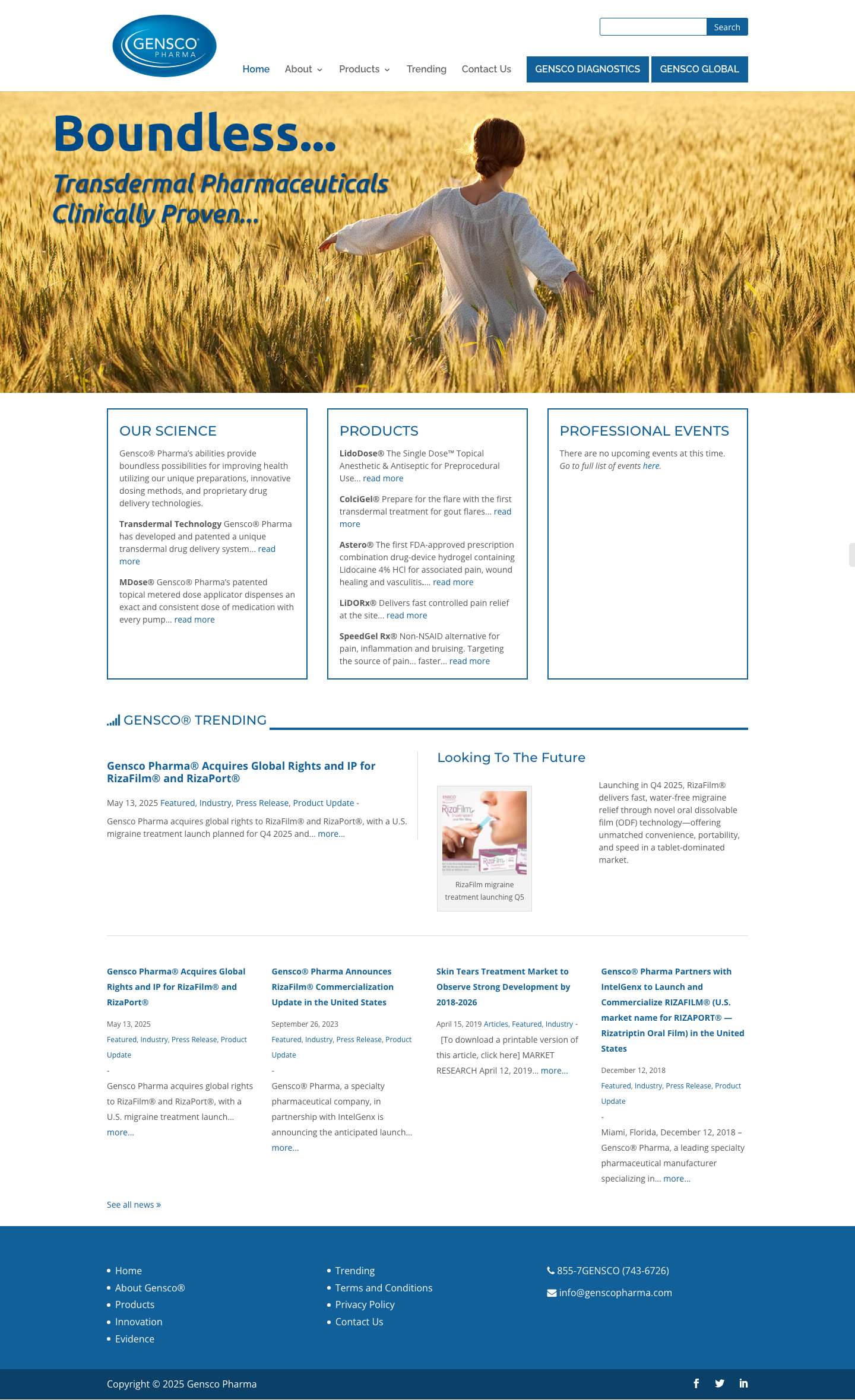 Gensco Pharma | - Full Screenshot