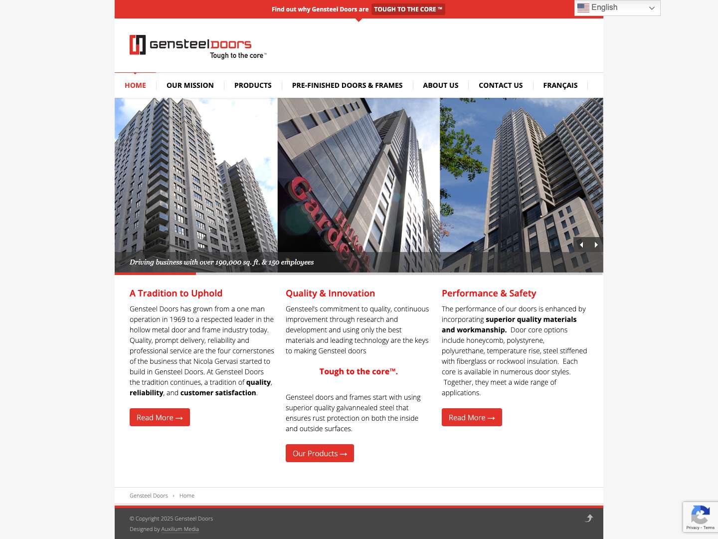 Gensteel Doors TOUGH TO THE CORE™ Metal Doors & FramesGensteel Doors | TOUGH TO THE CORE ™ - Full Screenshot