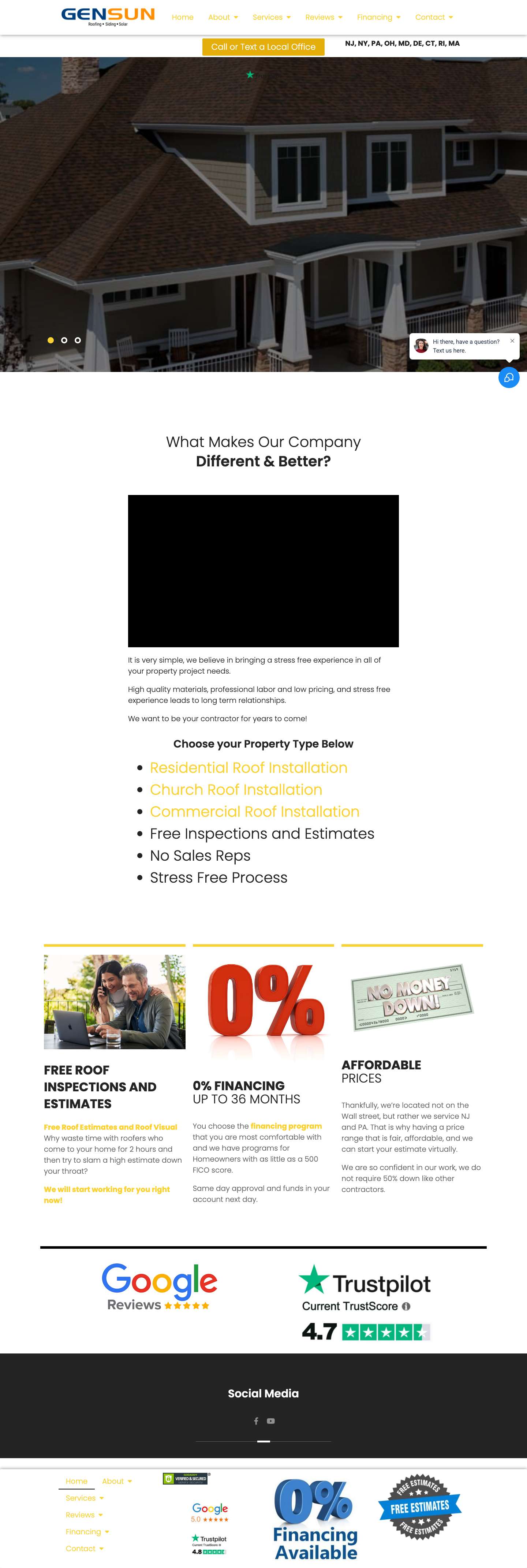 Home - GenSunRoofing - Full Screenshot