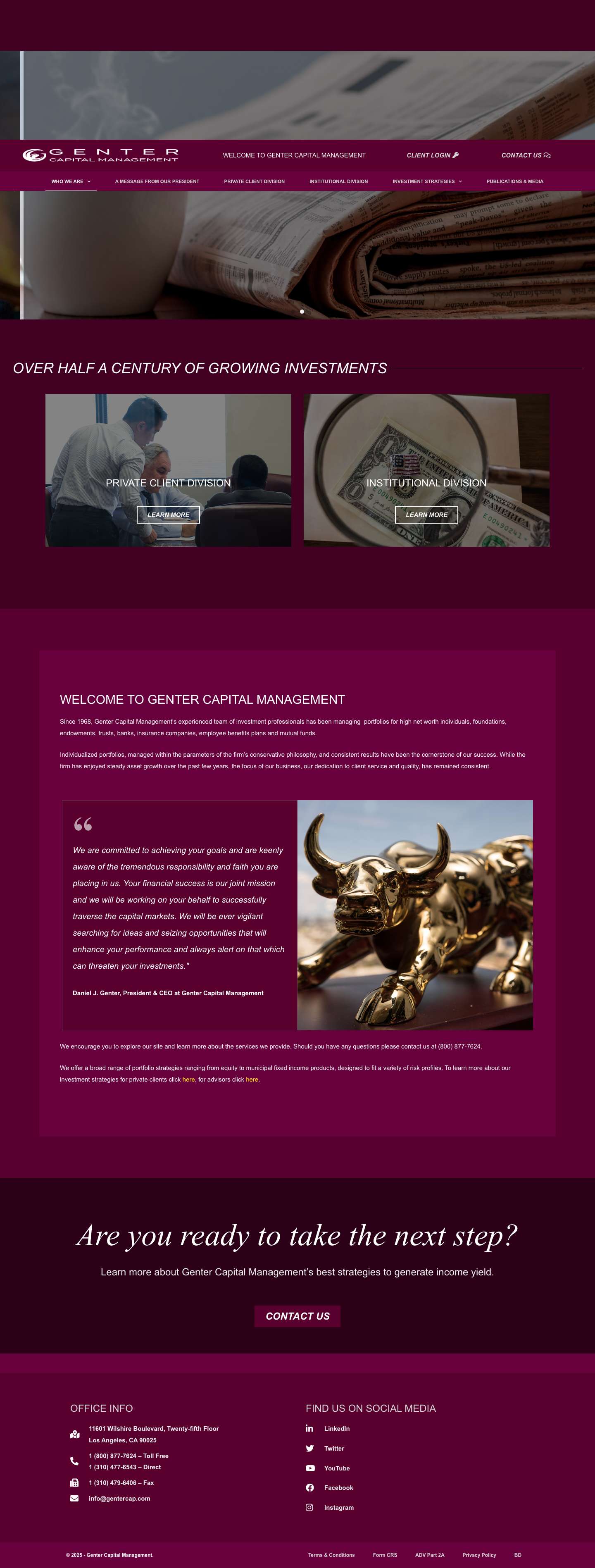 Genter Capital Management – Seizing Opportunity & Preserving Wealth For Over Half a Century - Full Screenshot
