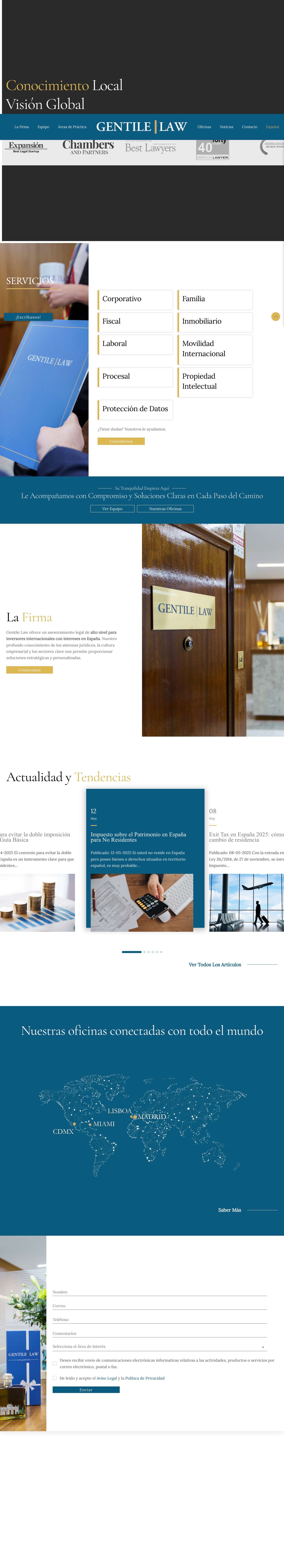 Despacho de abogados | Gentile Law - Full Screenshot