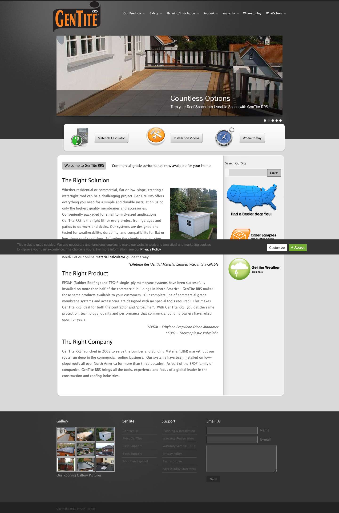 Home | Commercial Grade Flat Roof Rubber Roofing Systems - Full Screenshot