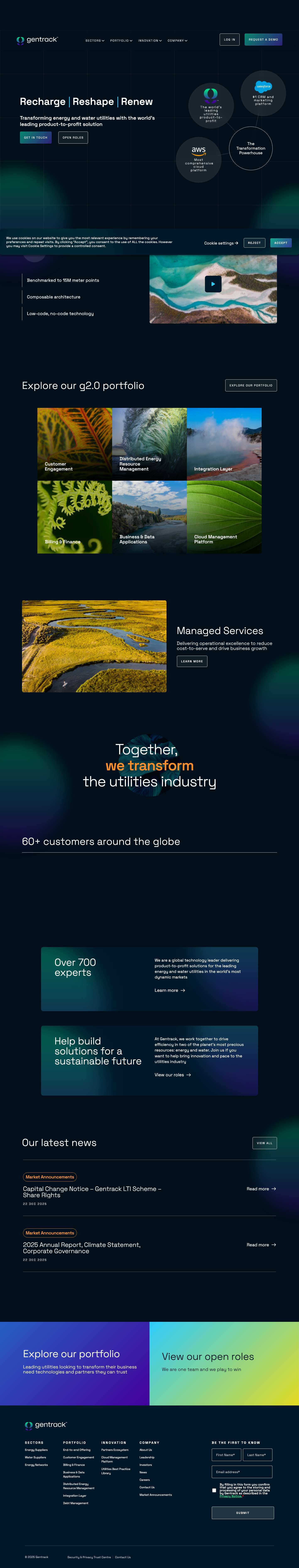 Gentrack - Recharge | Reshape | Renew - Full Screenshot