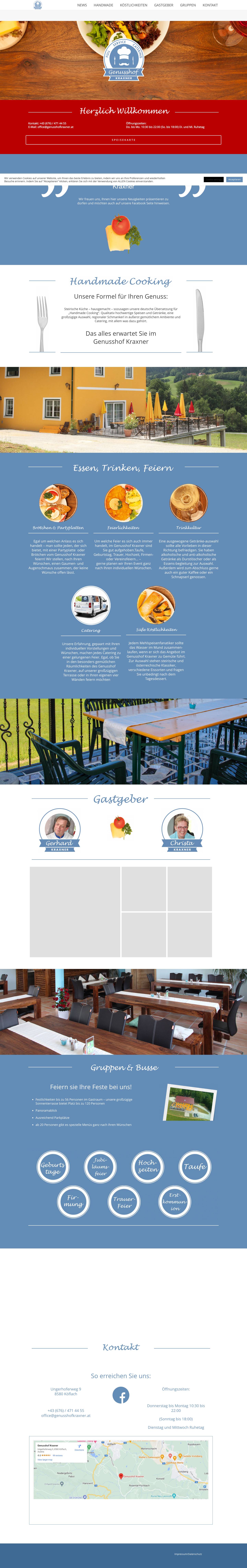 Genusshof Kraxner – Handmade Cooking - Full Screenshot