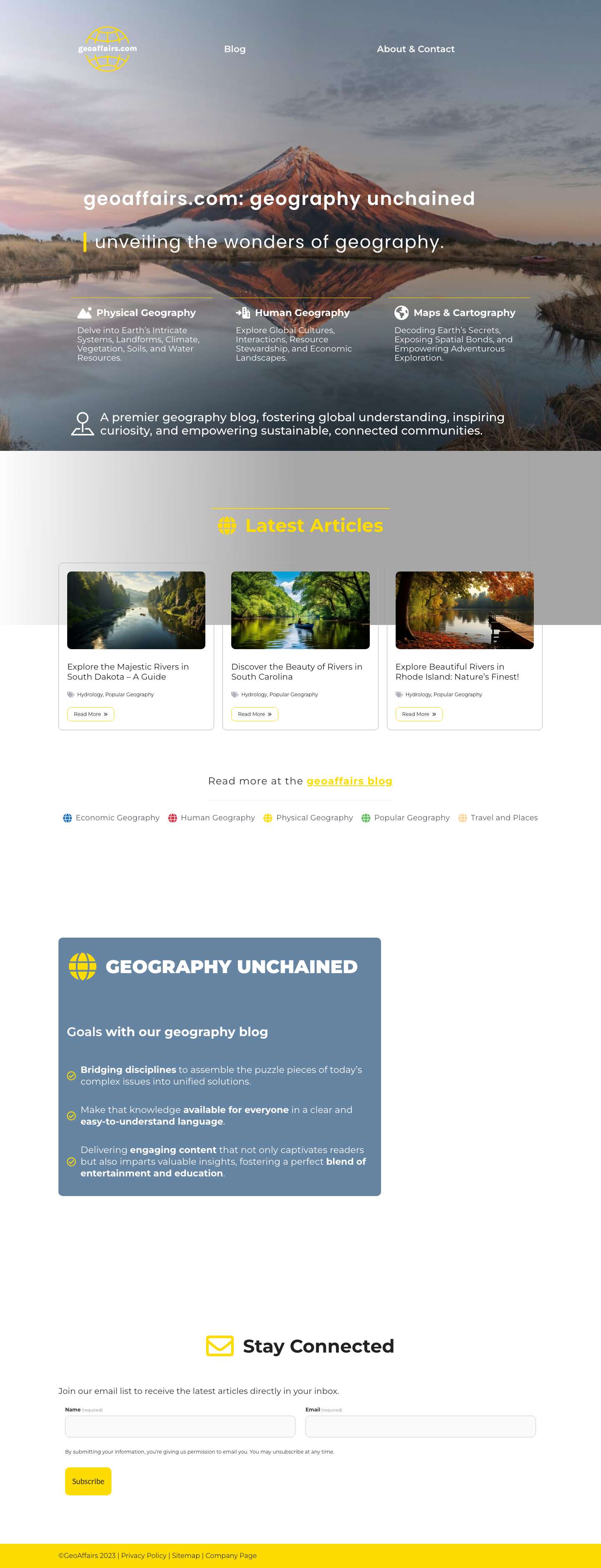 Geoaffairs.com: The Geography Blog For Curious Minds - Full Screenshot