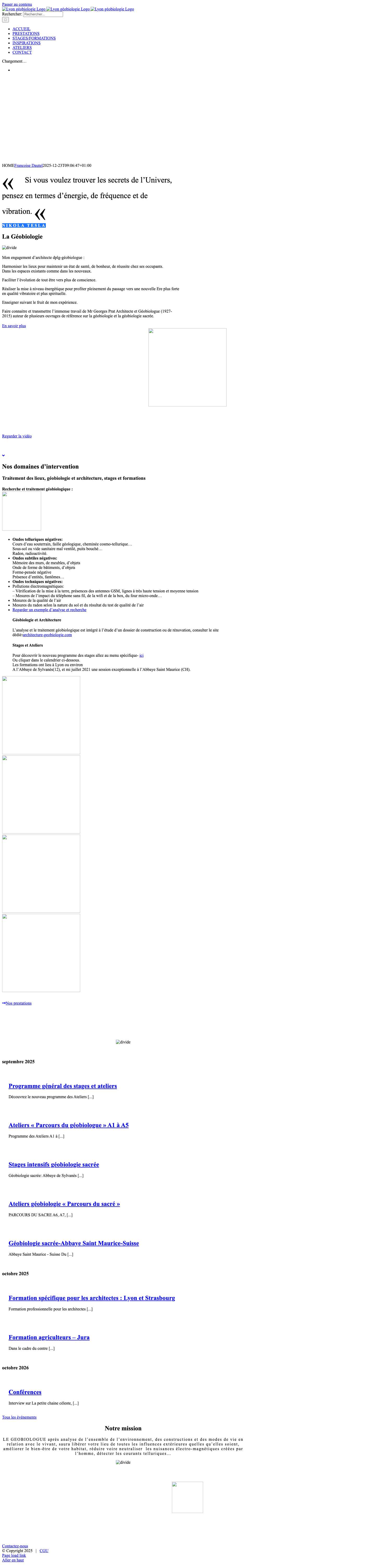 HOME - Lyon géobiologie - Full Screenshot