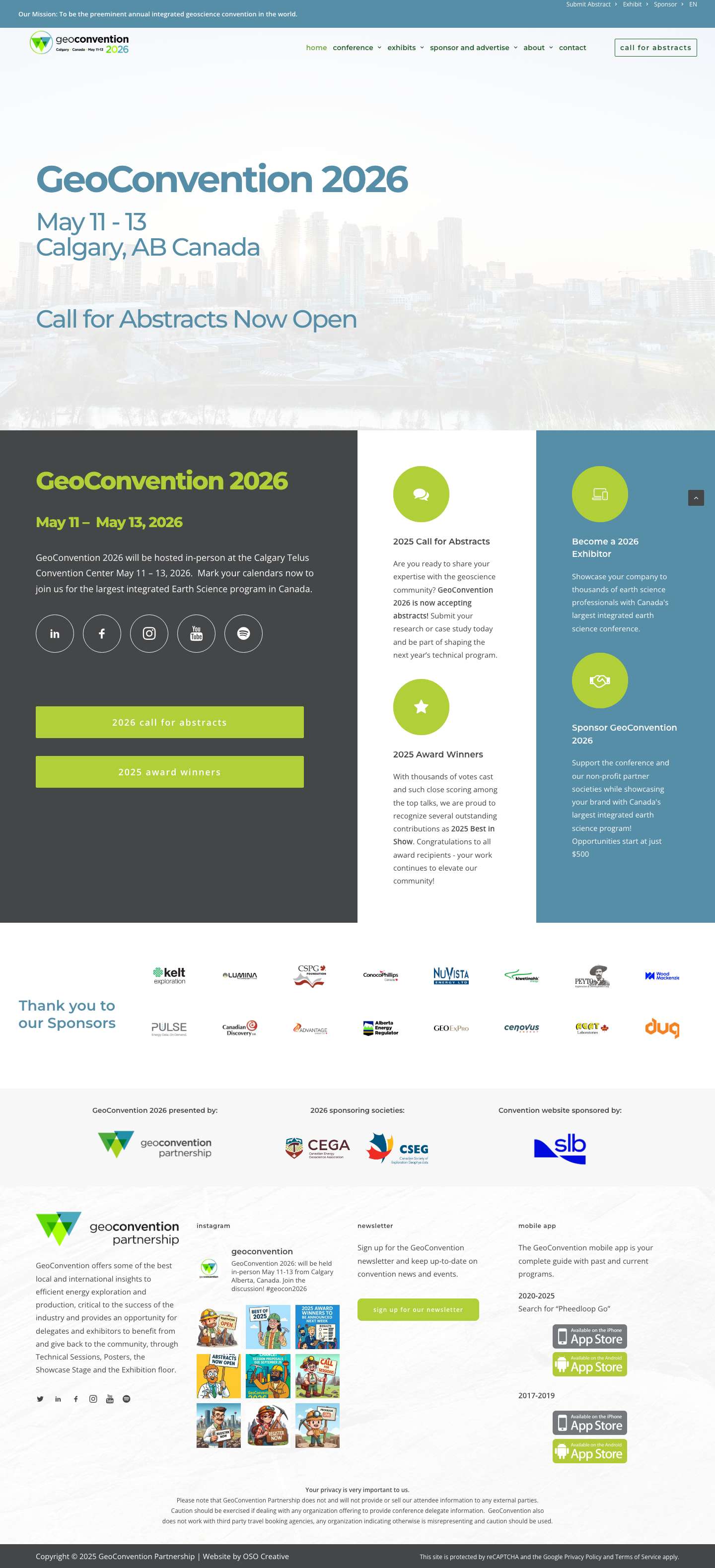 GeoConvention | Geoscience Conference - Full Screenshot