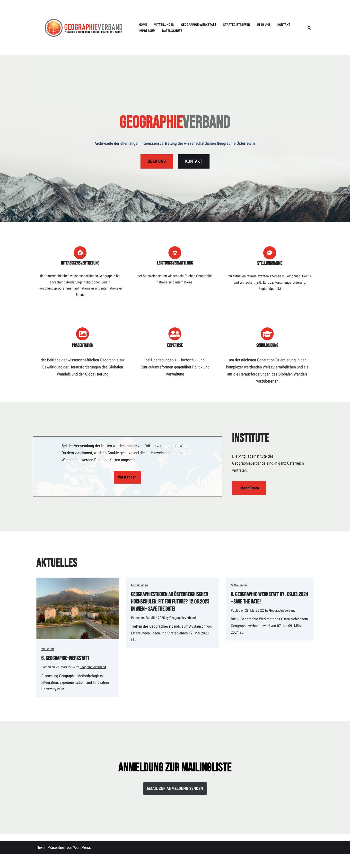 Geographie Verband - Full Screenshot