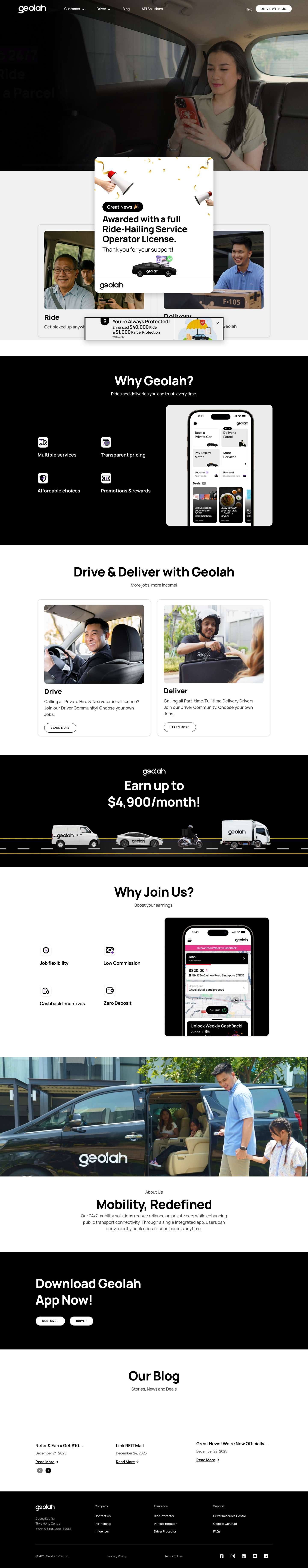 Geolah – 24/7 Ride & Delivery - Full Screenshot