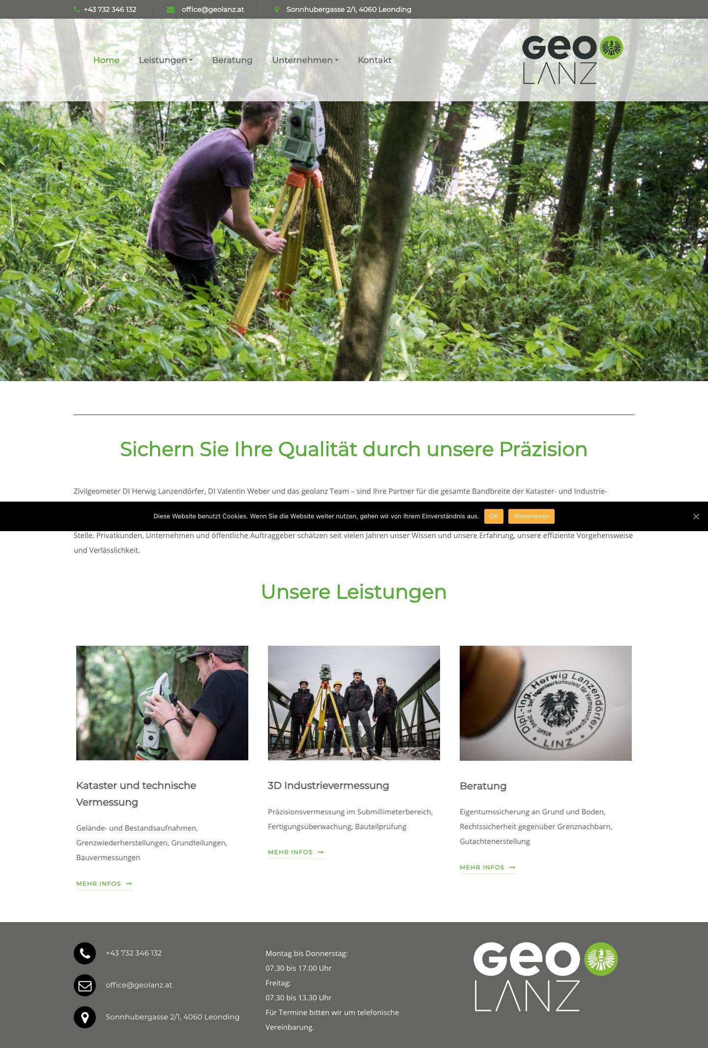 geolanz ZT GmbH – Kataster- und Industrie-Vermessungen - Full Screenshot