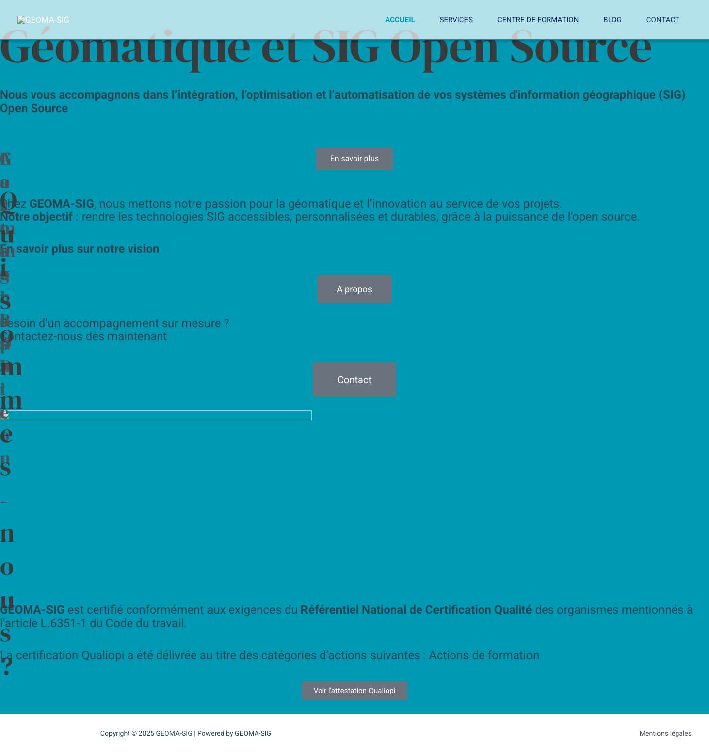 GEOMA-SIG – Conseils et formations en géomatique et SIG Open Source - Full Screenshot