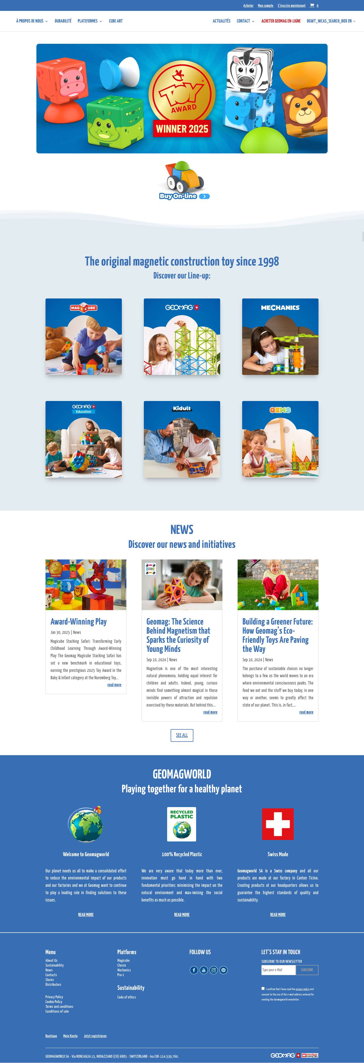 Geomagworld | The original magnetic construction toy since 1998 - Full Screenshot