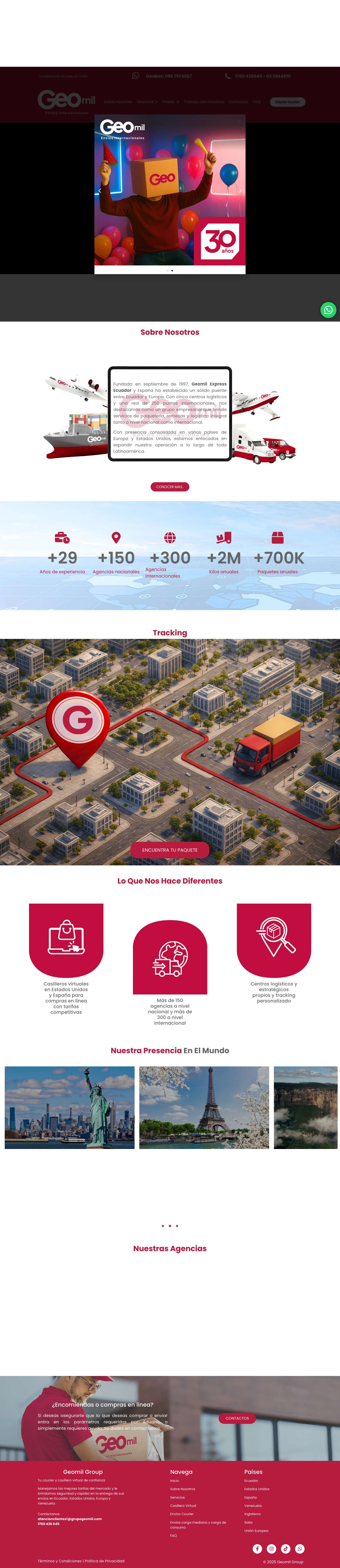 Geomil Group – Envíos y Logística - Full Screenshot