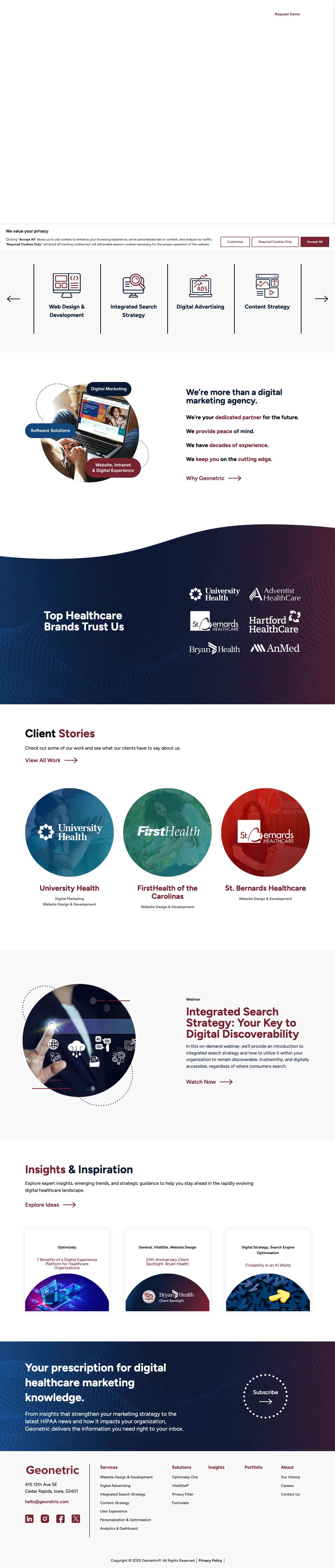 Geonetric: A Digital Healthcare Marketing Agency - Full Screenshot