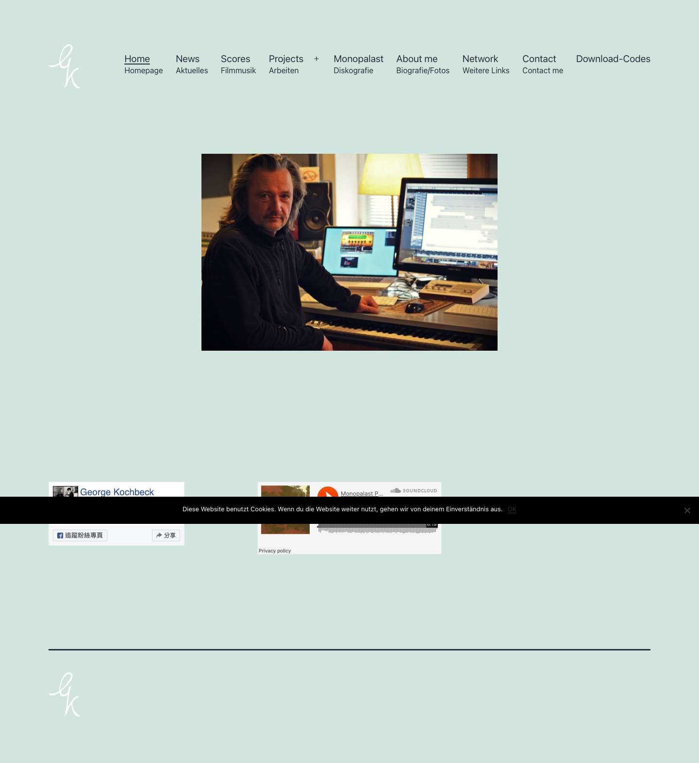 George Kochbeck – composer, songwriter, keyboards – Artist Website - Full Screenshot