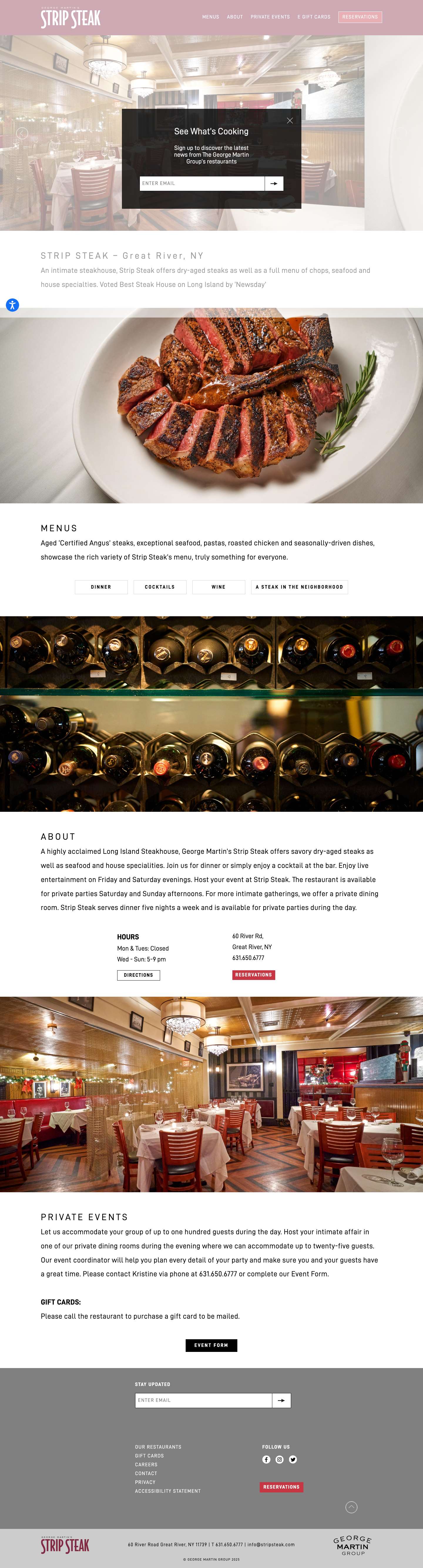 George Martin’s Strip Steak - Full Screenshot