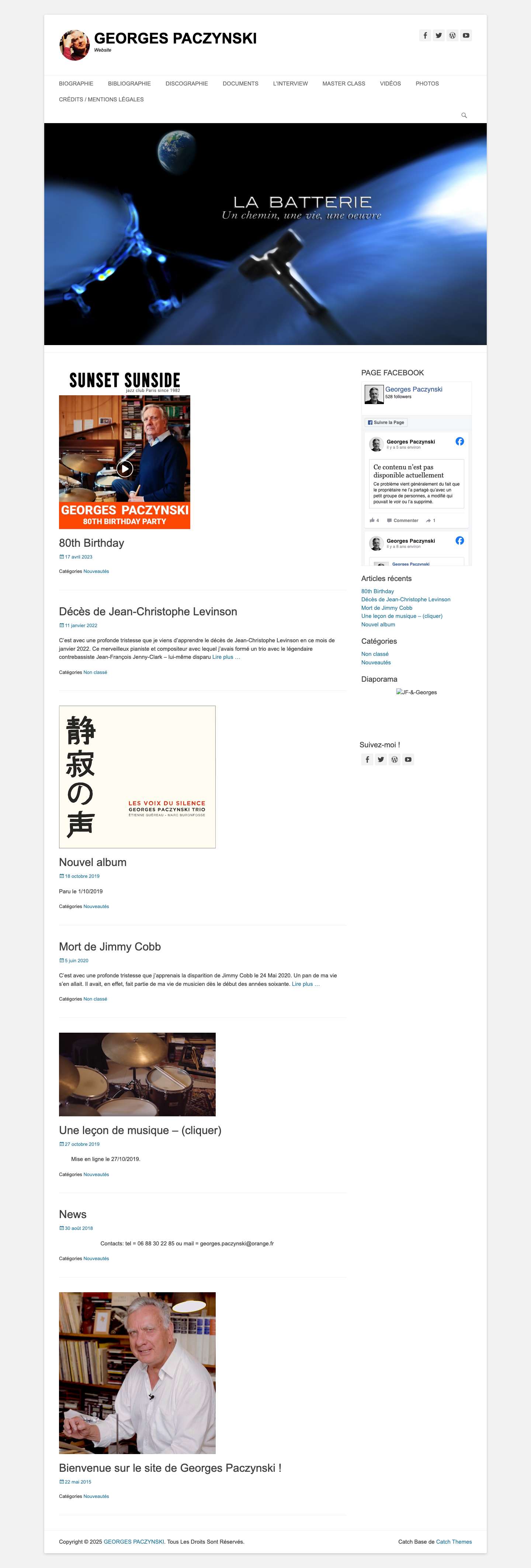GEORGES PACZYNSKI – Website - Full Screenshot