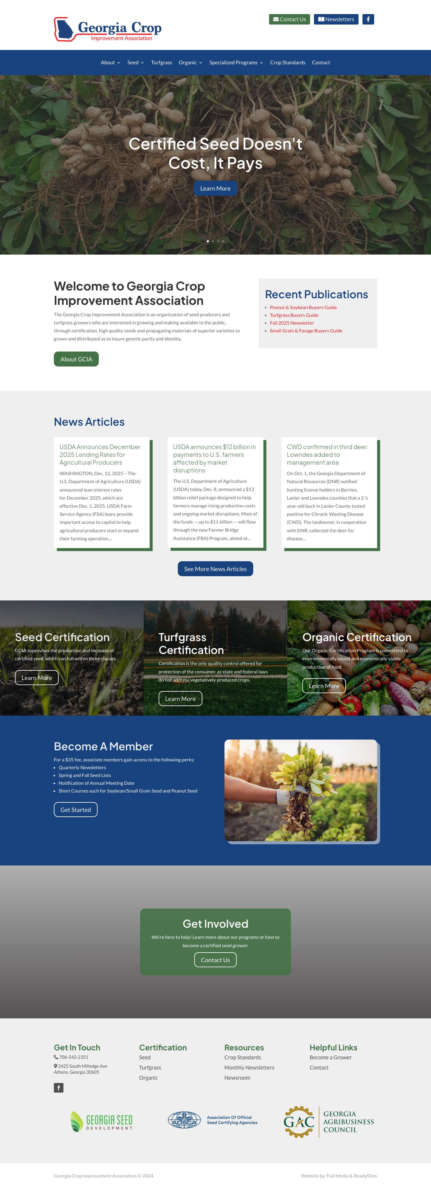 Georgia Crop Improvement Association - Full Screenshot