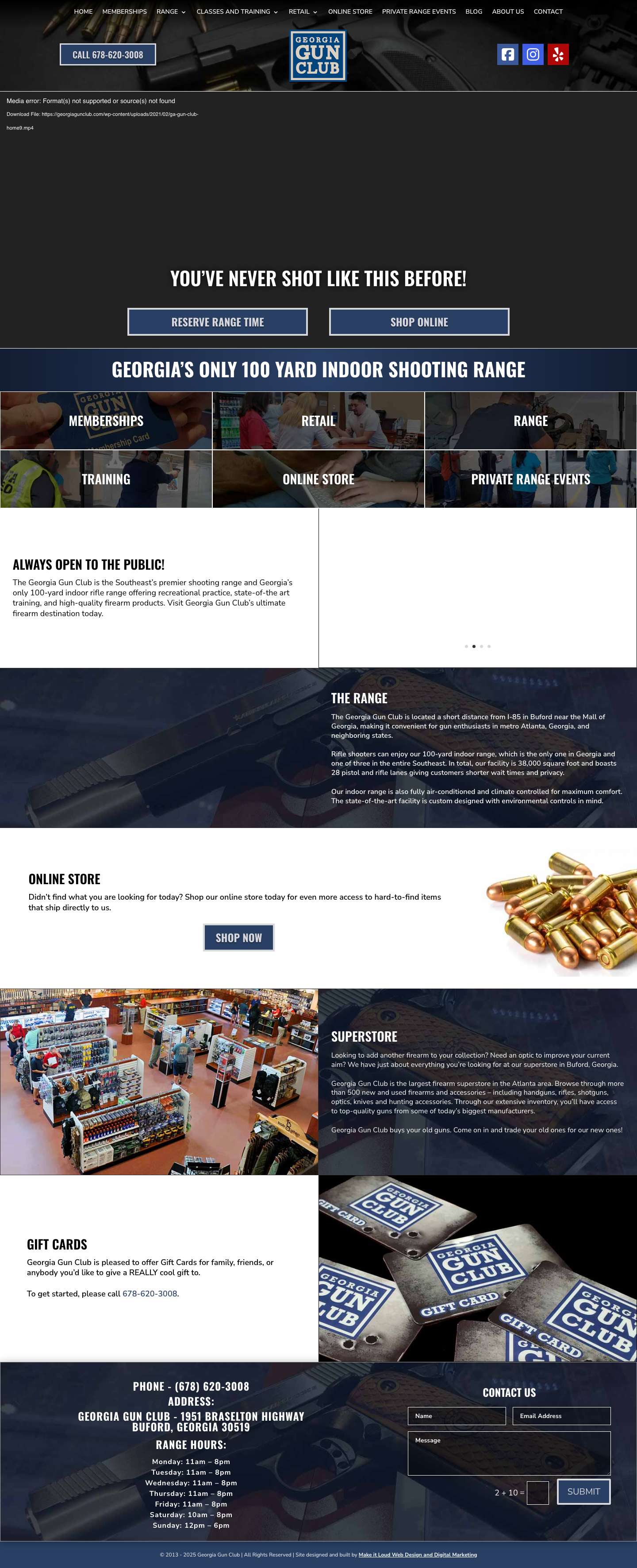 Homepage - Georgia Gun Club - Full Screenshot