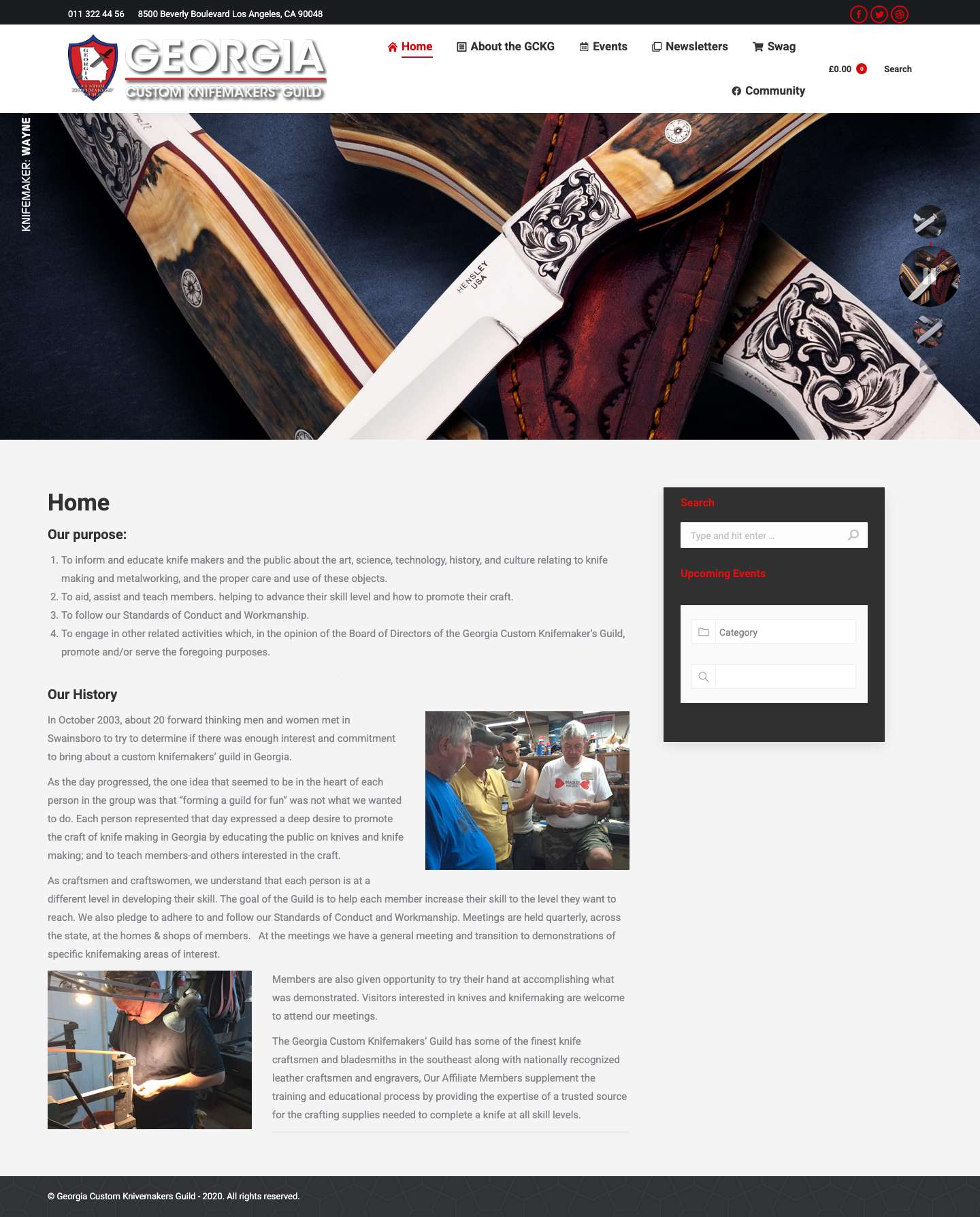 Georgia Knife-Makers Guild - Full Screenshot