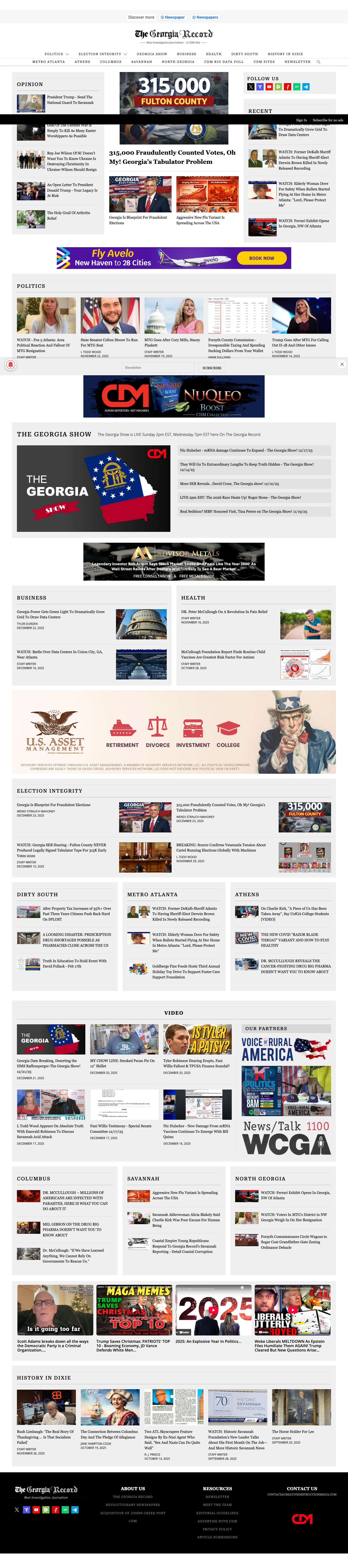 The Georgia Record - Investigative News From Georgiath-largeclosebarsmagnifiercrossmenuchevron-down - Full Screenshot