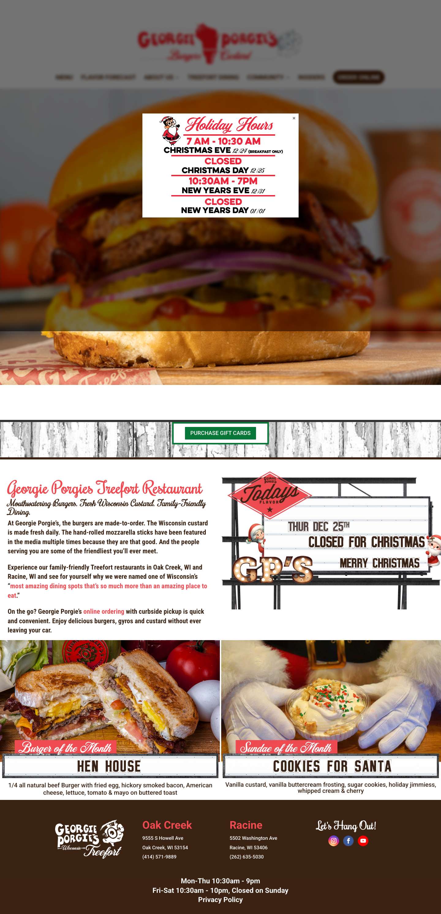Georgie Porgies Burgers & Wisconsin Custard - Full Screenshot