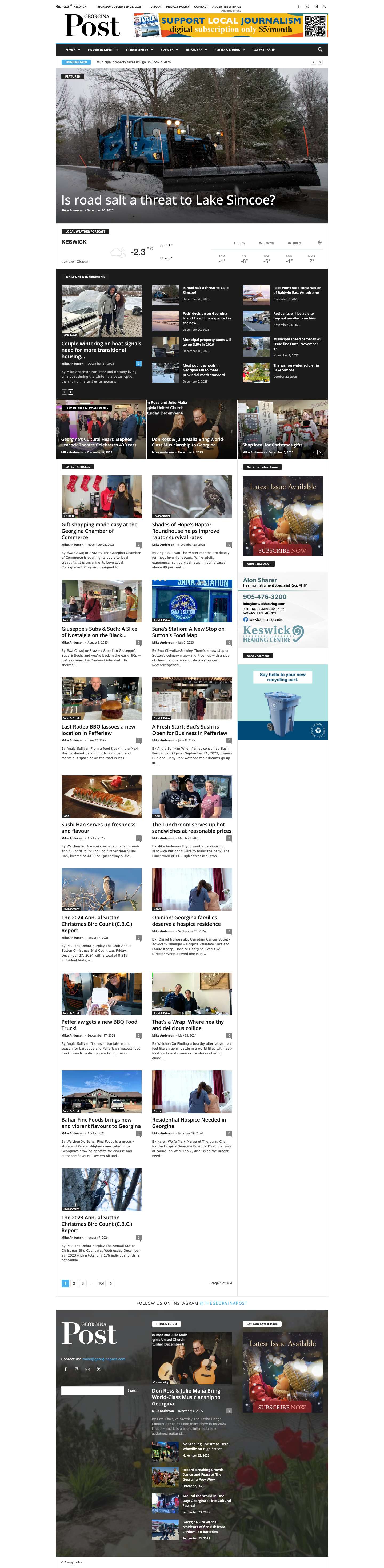 Georgina Post Homepage » Georgina Post - Full Screenshot