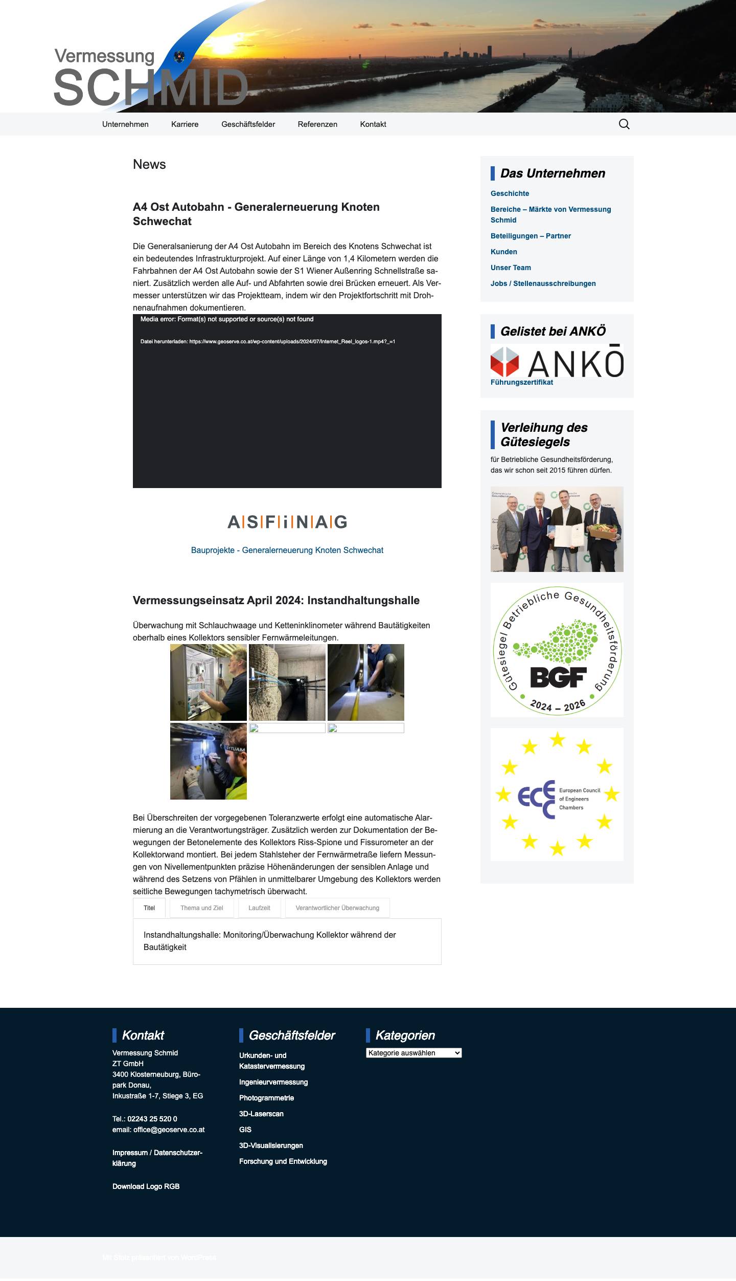 Vermessung Schmid - Full Screenshot