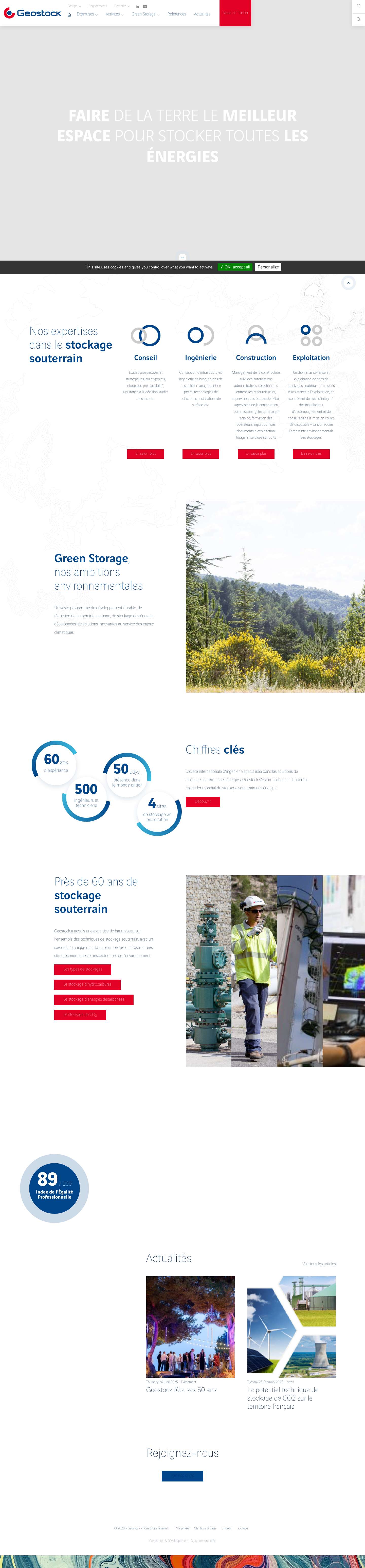 Geostock - Spécialiste du stockage souterrain d'énergie et de CO2 | Geostock - Full Screenshot