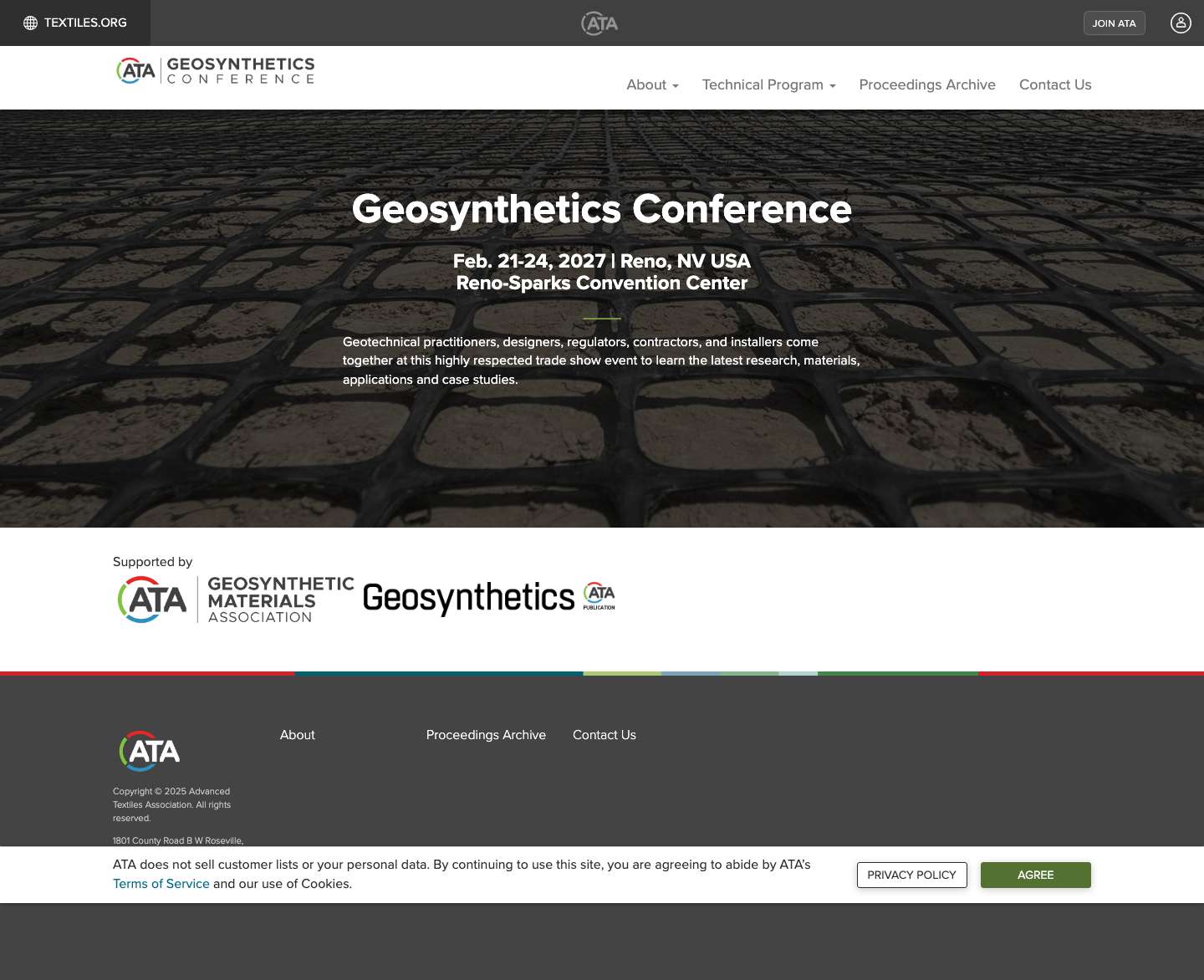 Home - Geosynthetics Conference - Full Screenshot
