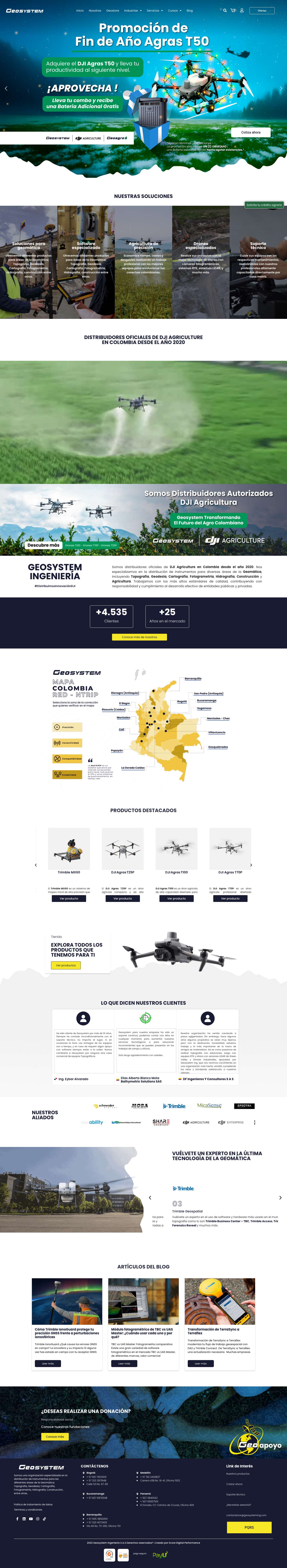 Geosystem Innovación DJI para ColombiaAjuste de TextoFlag of PanamaAjuste de TextoAjuste de Texto - Full Screenshot