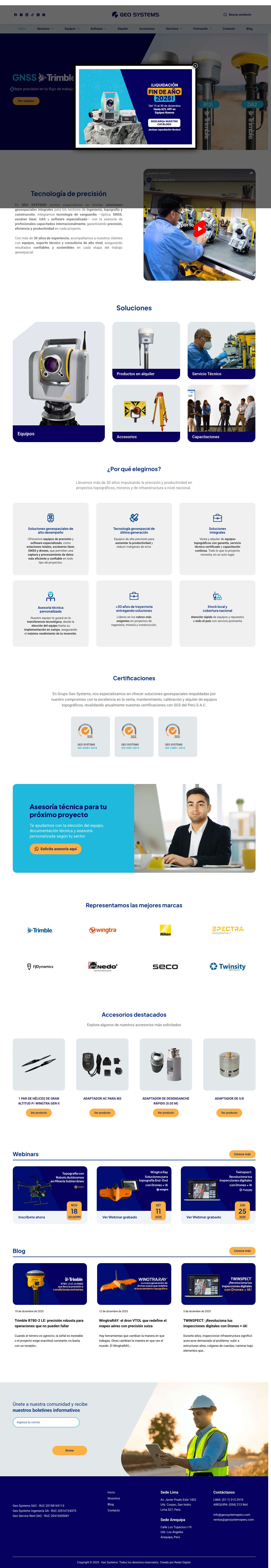 Home - Geo Systems Perú - Full Screenshot